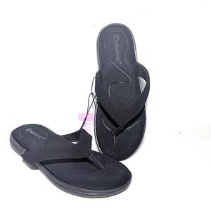 Bobbie Brooks Black Comfort Cushioned Flip-Flop Sandals Women’s 5/6 NWT